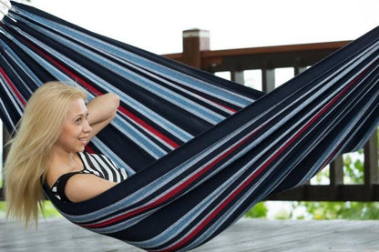 Hamac double de luxe de style brésilien avec support en bambou