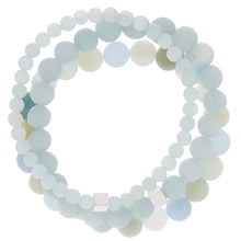Ensemble de bracelets Aigue-marine « Respirer Profondément »