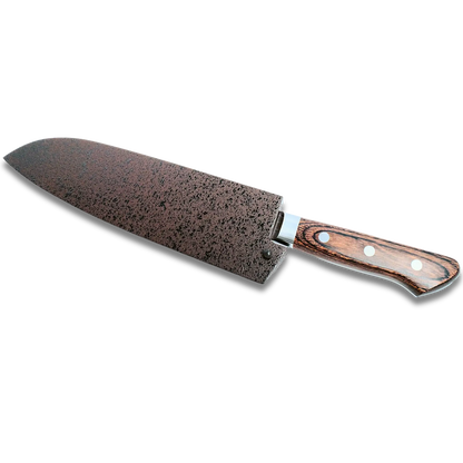Manche/Sayas en bois de Ho (Magnolia) pour couteau Santoku de 180 mm