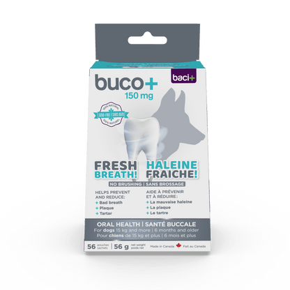 Buco+ 150mg – Natural Dental Care for Dogs and Cats +15KG