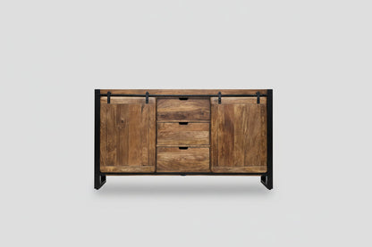 Buffet Avila en bois de manguier portes coulissantes