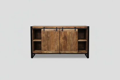 Buffet Avila en bois de manguier portes coulissantes