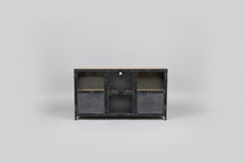 Mango Wood and Raw Steel Ibiza Buffet with Glass Doors
