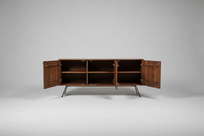 Buffet style Mid-Century en bois d'acacia
