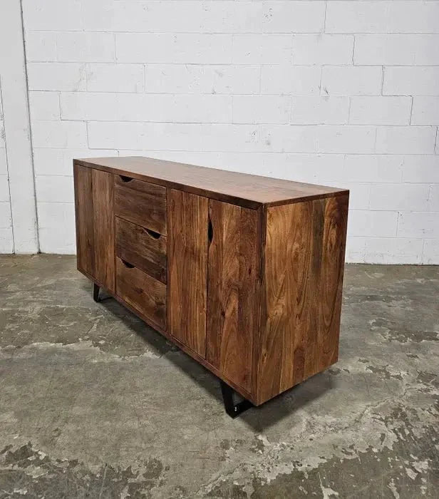 Retro acacia solid wood buffet