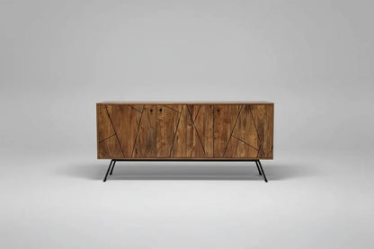 Buffet style Mid-Century en bois d'acacia