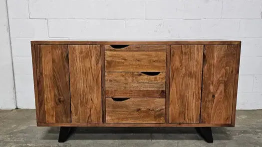 Retro acacia solid wood buffet