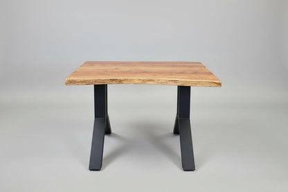 Bureau de Travail en Bois D'acacia massif sur patte en acier noir