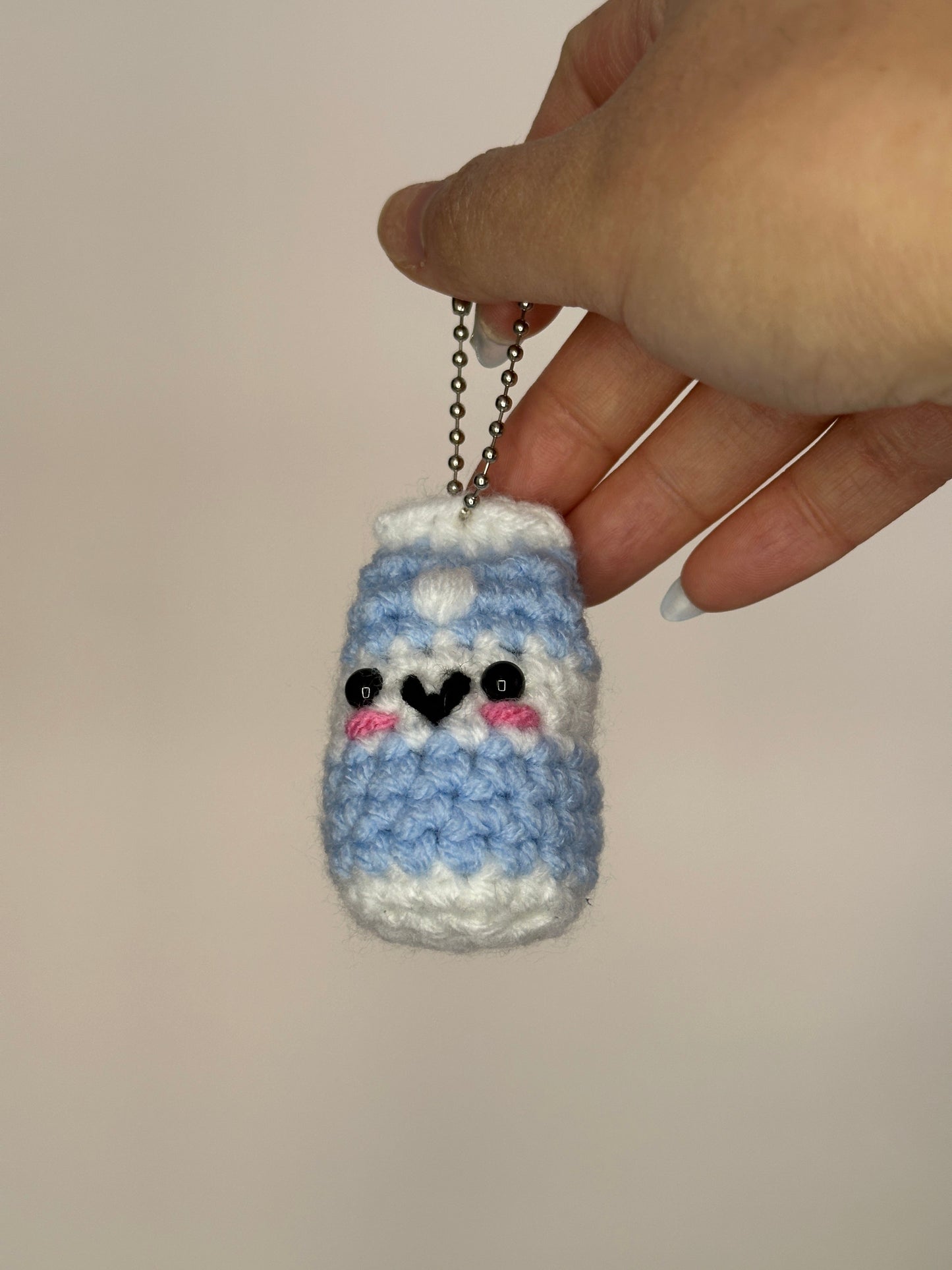 Crochet Couple Keychains - Magnetic Food Bag Charms