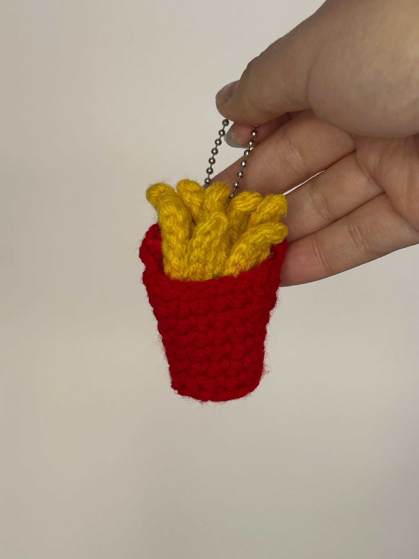 Crochet Couple Keychains - Magnetic Food Bag Charms