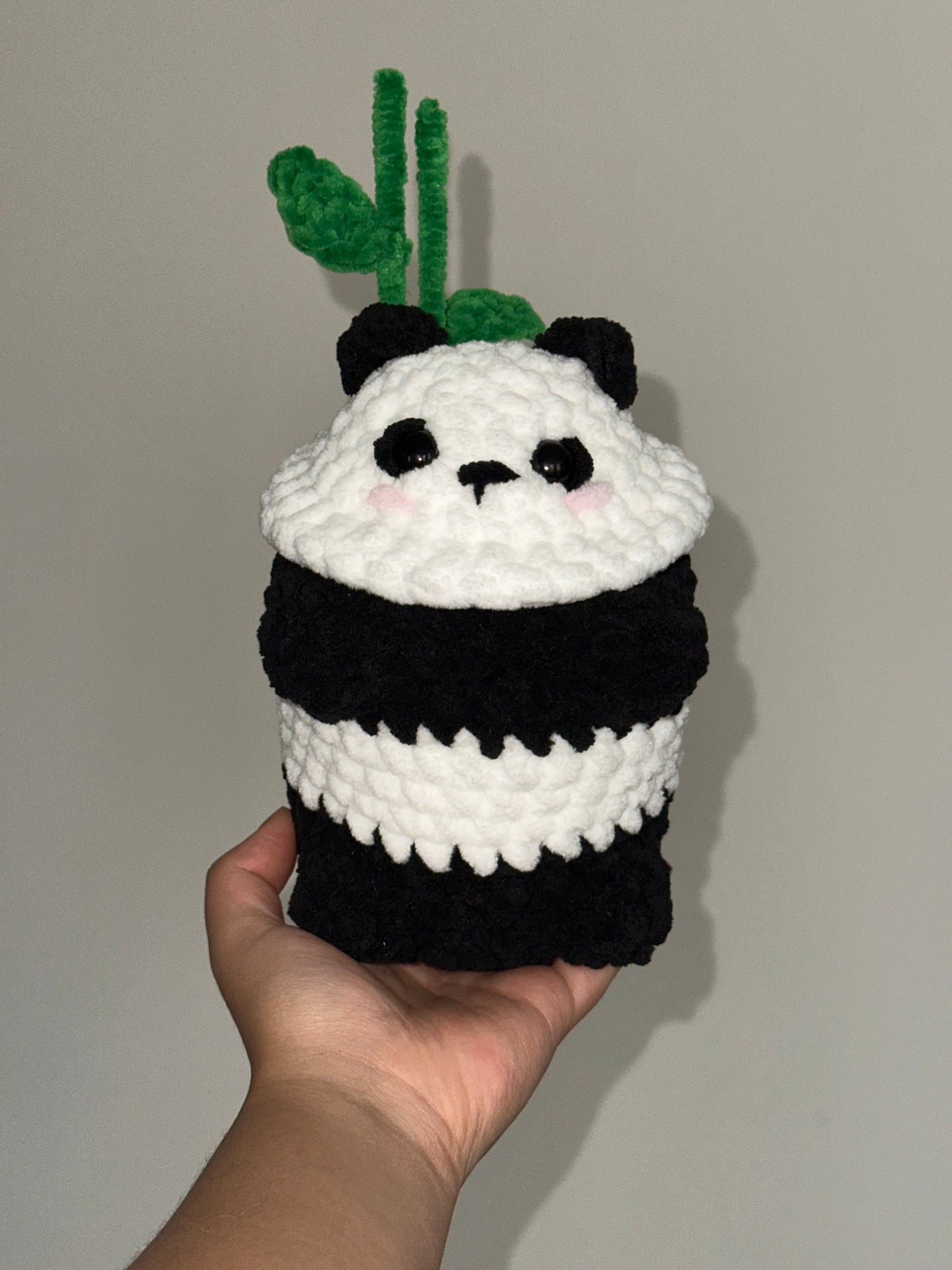 Handmade Crochet Panda Boba Plushie