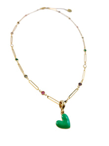 Collier Cœur Pop - Menthe