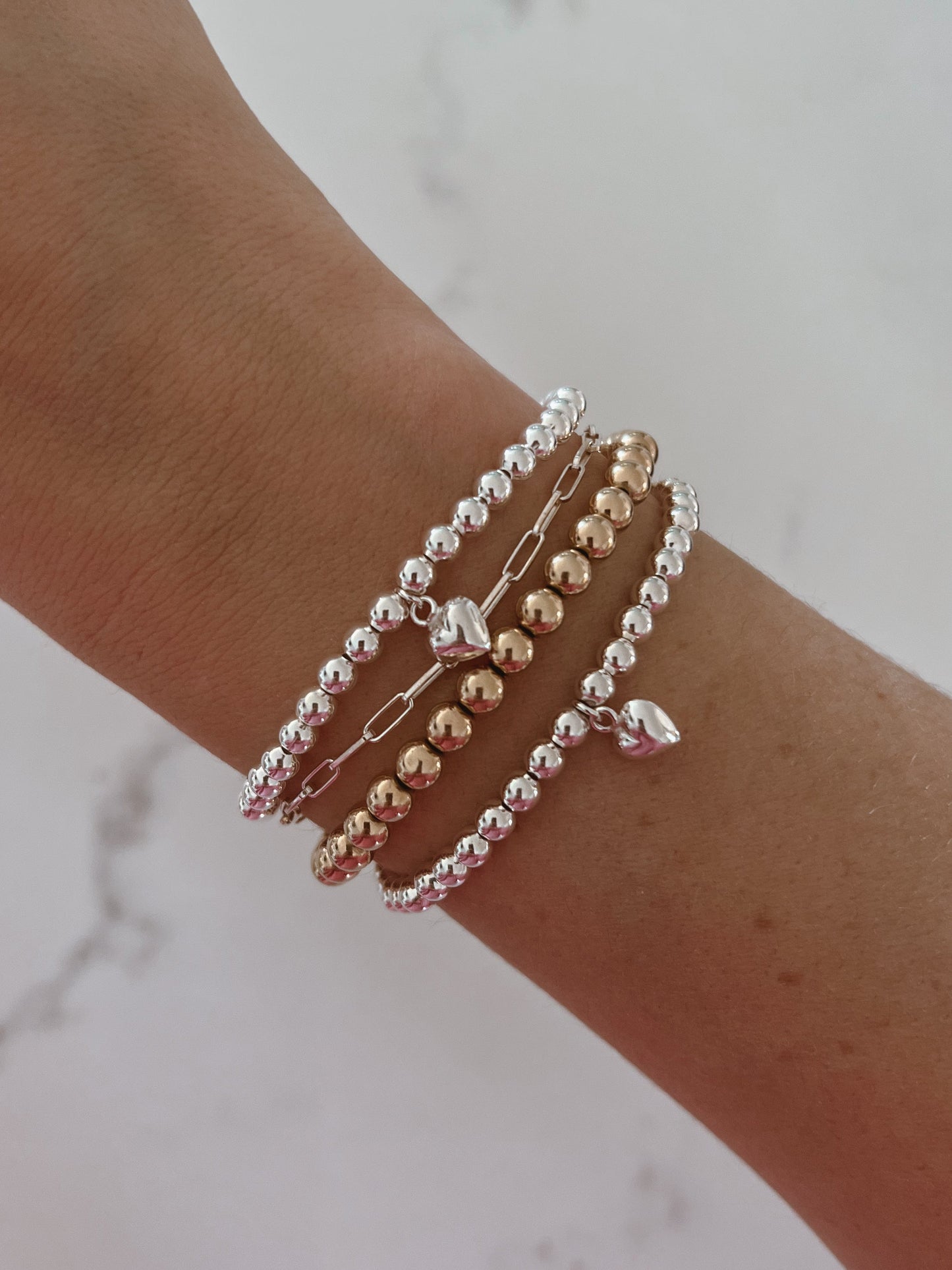 Bracelet Amore en argent sterling de 4 mm