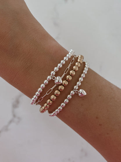 Bracelet Amore en argent sterling de 4 mm