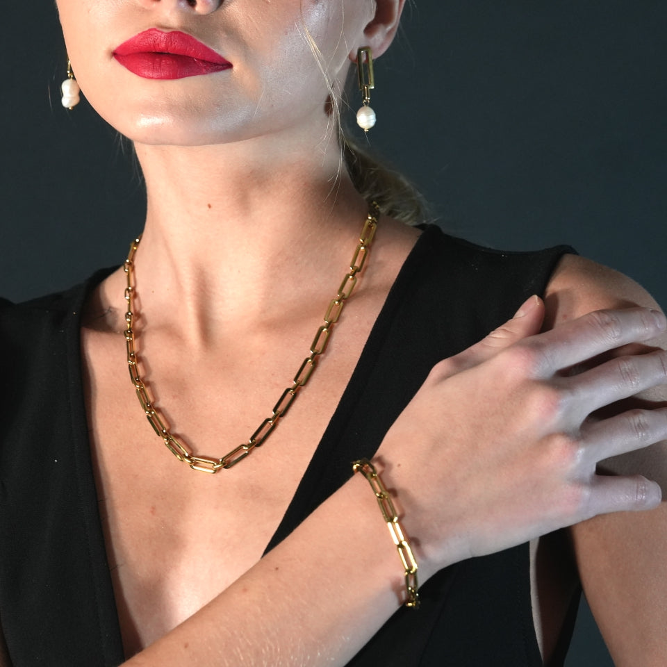 CALAIS Bracelet délicat avec maillons trombone