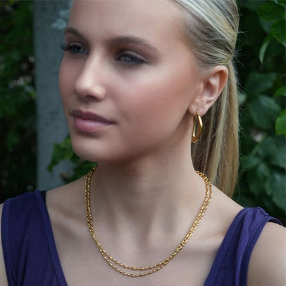CALIXIA « Sophistication sculptée : Découvrez l'attrait des boucles d'oreilles créoles géométriques irrégulières ! ».