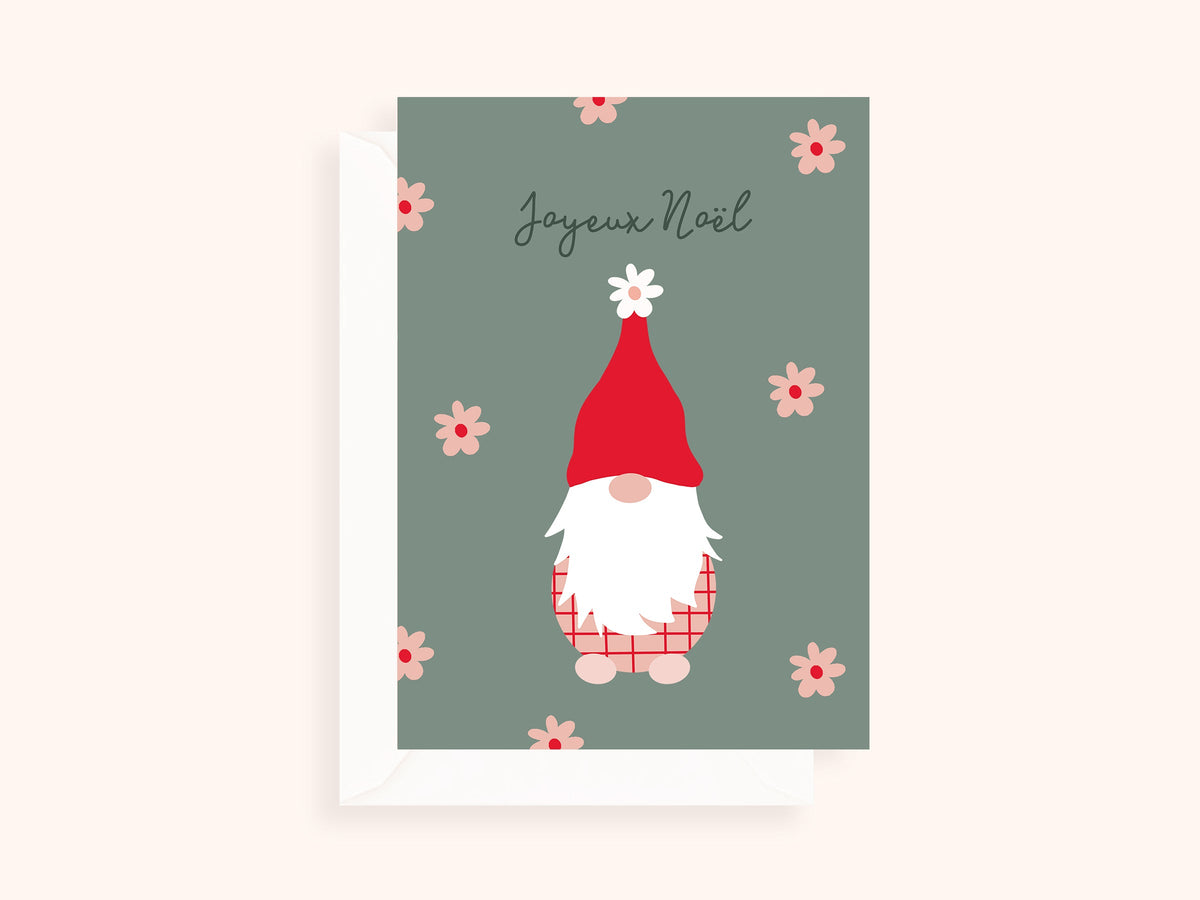 Carte de Noël pliée - format 5x7"