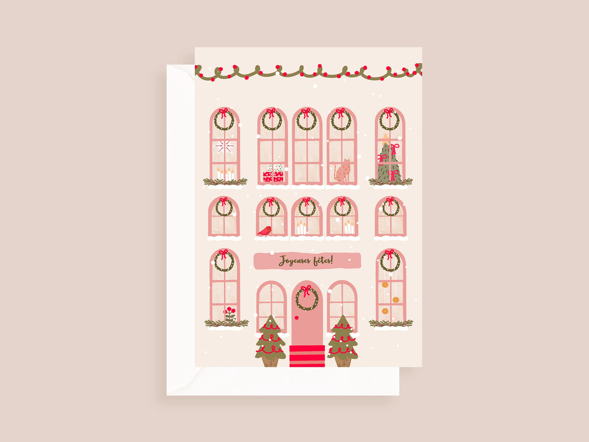 Carte de Noël pliée - format 5x7"
