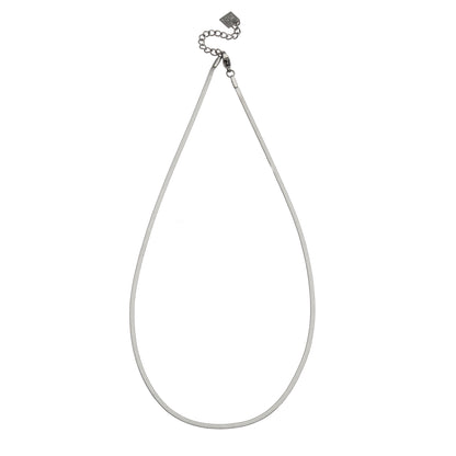 CATANIA : Collier chaîne argenté effet peau de serpent
