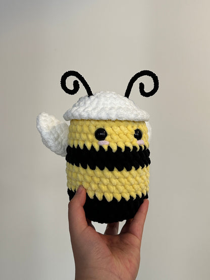 Handmade Crochet Boba Bee Plushie