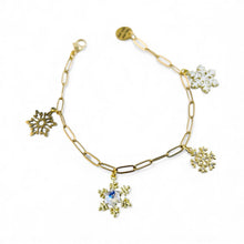 Bracelet Chute de Neige Dorée - Collection Noël 2025