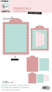 CCL Cutting Die Ticket Scallop XL Essentials