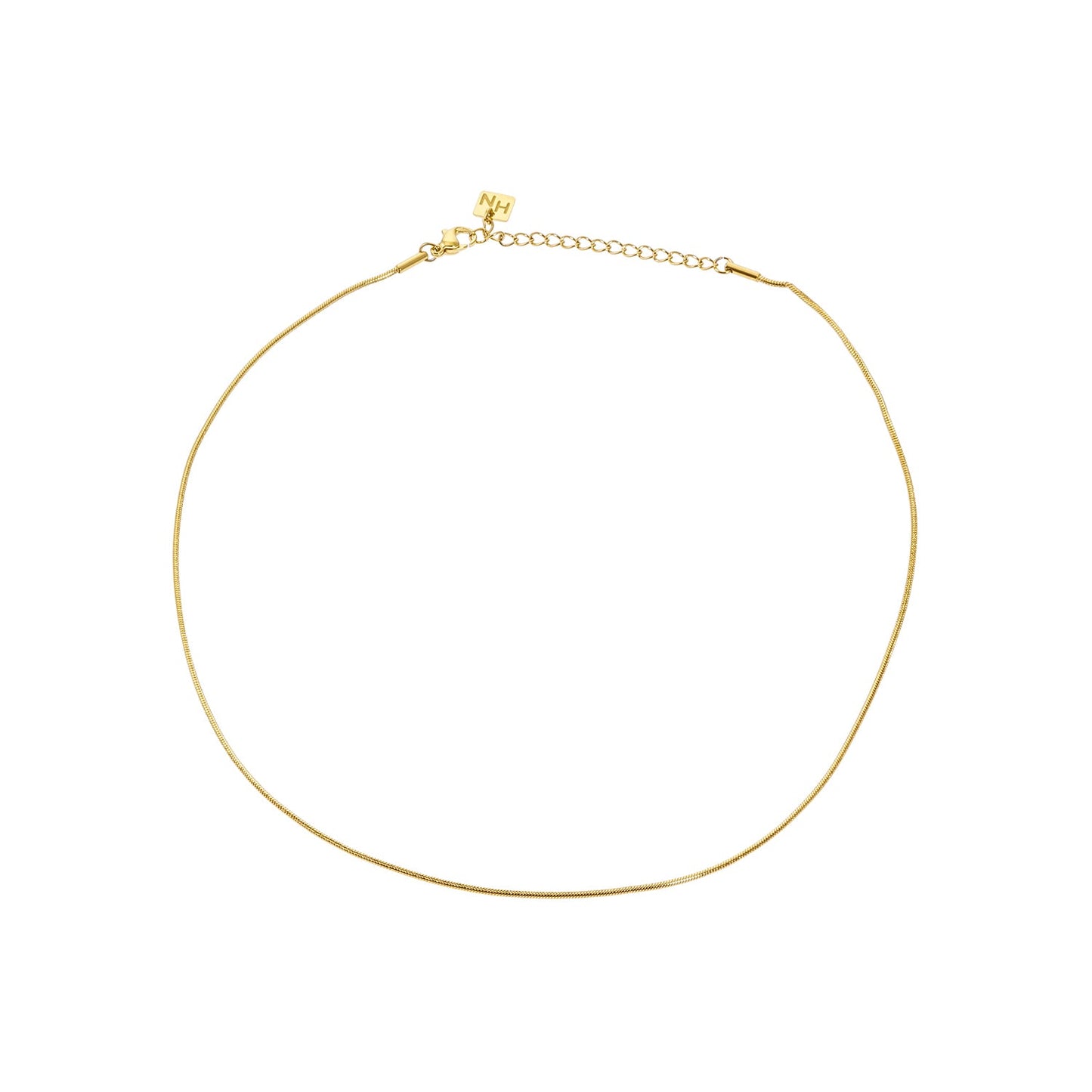 CHASTITY: Collier chaîne doré texturé peau de serpent délicate
