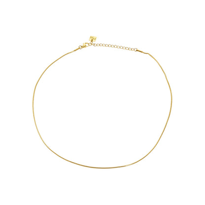 CHASTITY: Collier chaîne doré texturé peau de serpent délicate