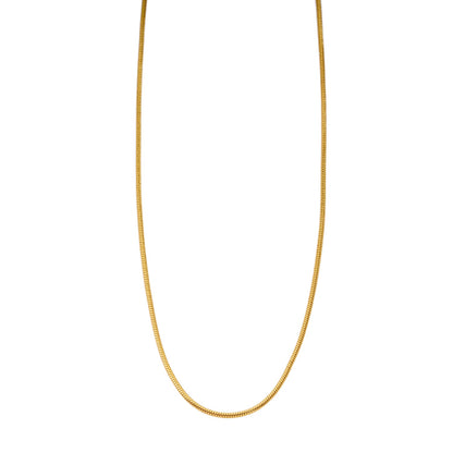 CHASTITY: Collier chaîne doré texturé peau de serpent délicate