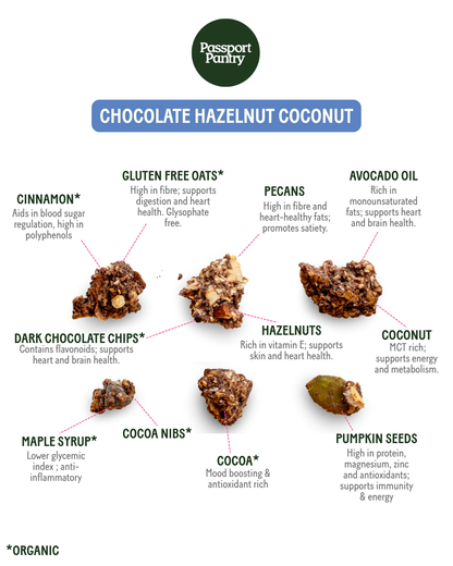 Chocolat Noisette Noix de Coco | Bouchées de Granola