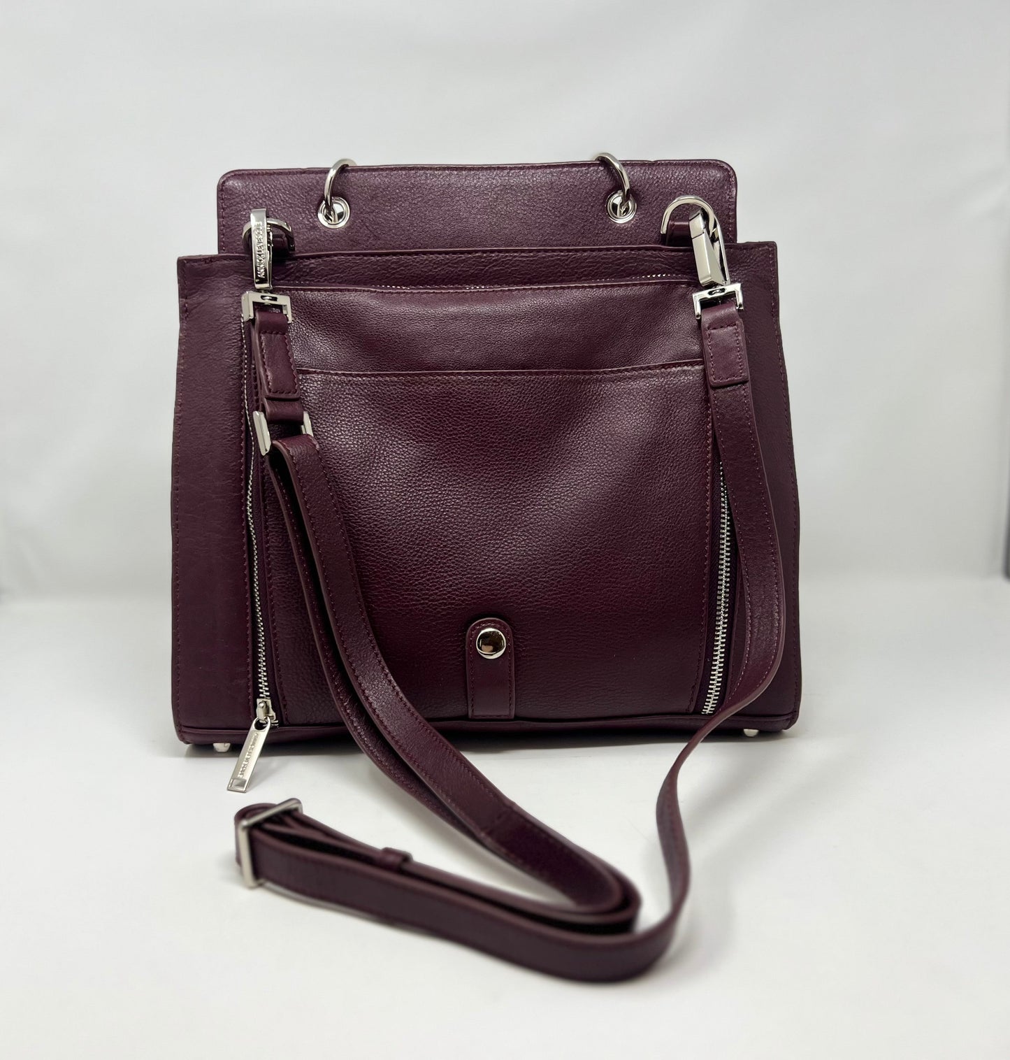 Aubergine Genuine Leather Handbag - Chloé