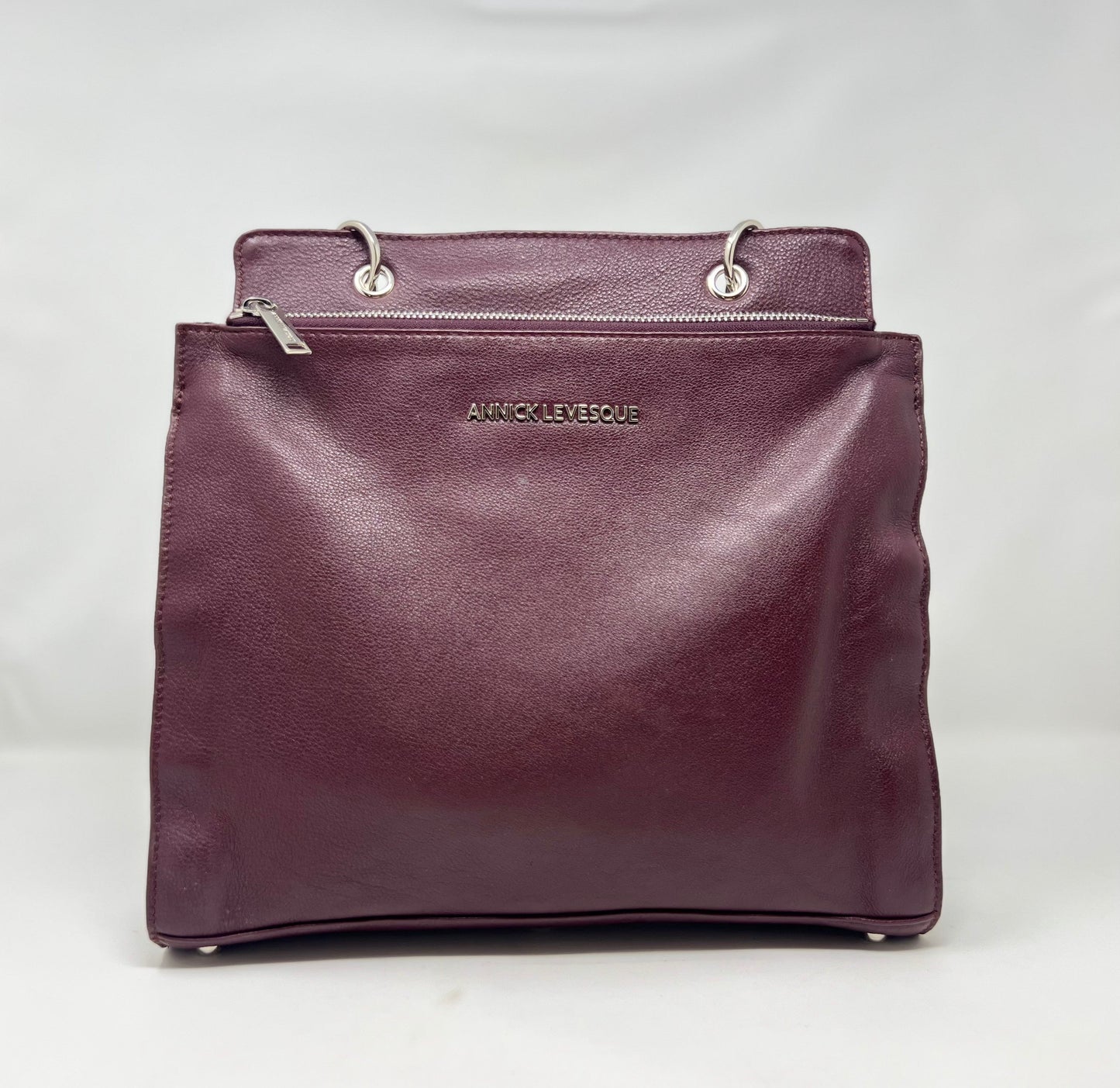 Aubergine Genuine Leather Handbag - Chloé