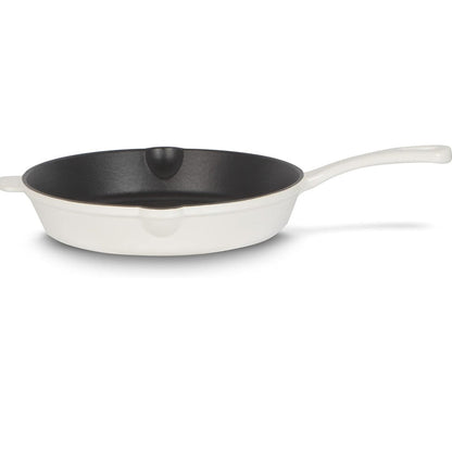 Cuisinart CI22-24PWHC 10" (25cm) Cast Iron Round Fry Pan in Pearl White
