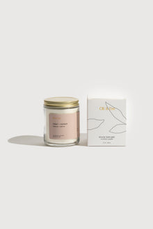 Bougie Oli et Ève Tabac safran 8 oz verre