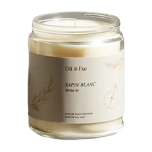 Bougie oli et ève sapin blanc en verre 8oz