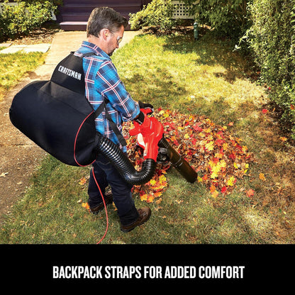 CRAFTSMAN CMEBL7000-CA Leaf Blower/Vacuum and Mulcher, 3 in 1 Wearable Yard Cleaner