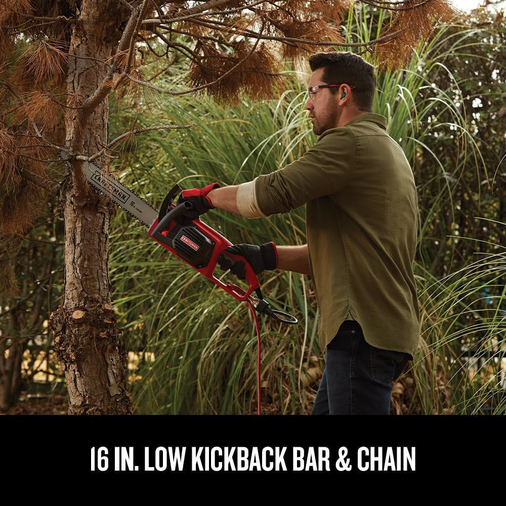 CRAFTSMAN CMECS600 Electric Chainsaw, 16-Inch, 12-Amp - Refurbished with Full Manufacturer Warranty
