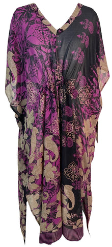 PRG6374 Kaftan long en pure soie transparente Avatar
