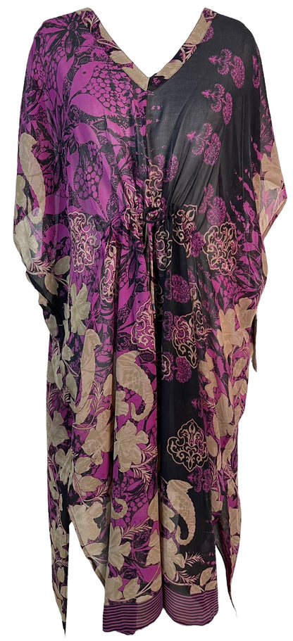 PRG6374 Kaftan long en pure soie transparente Avatar