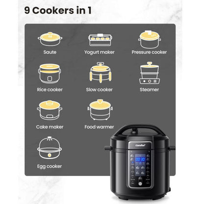COMFEE CPC60D7ABB 9 in 1 Multi Pressure Cooker - Blemished package with full warranty