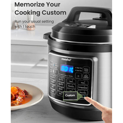 COMFEE CPC80D7ASB 8 Qt Electric Pressure Cooker - Blemished package with full warranty