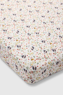 Baby Muslin Fitted Crib Sheet in Tanboocel® Bamboo Viscose - Bumble Bees