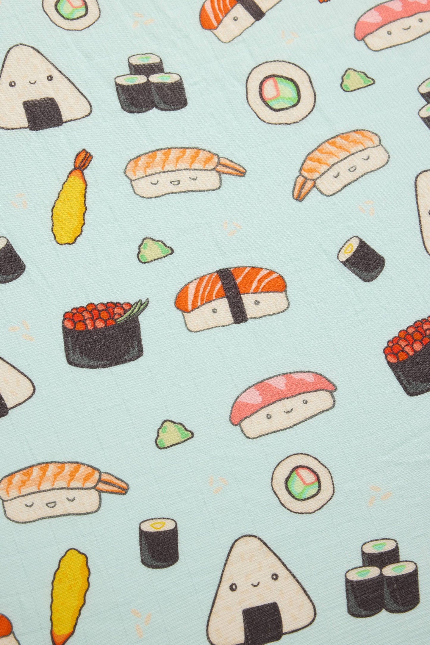 Muslin Fitted Crib Sheet - Sushi