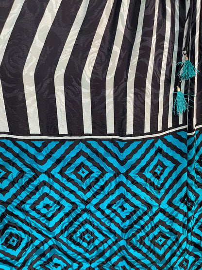 PRC6392 Caftan long Avatar en pure soie