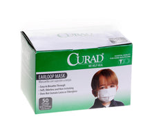 Masque facial pour enfant CURAD avec élastiques, blanc, boîte de 50