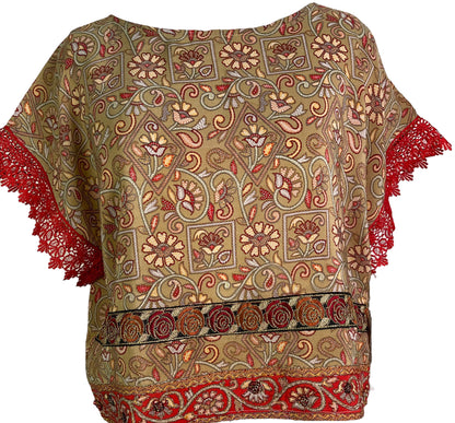 PRC6019 Haut court ample en pure soie Avatar