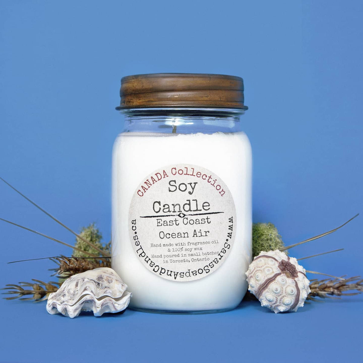 Bougie en cire de soja « Air marin de la côte est » – 397 g