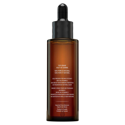 Huile d'Argan 100% Biologique - Pour Peaux Sèches, Tiraillées et Déshydratées + Cheveux Secs et Sujets aux Frisotis