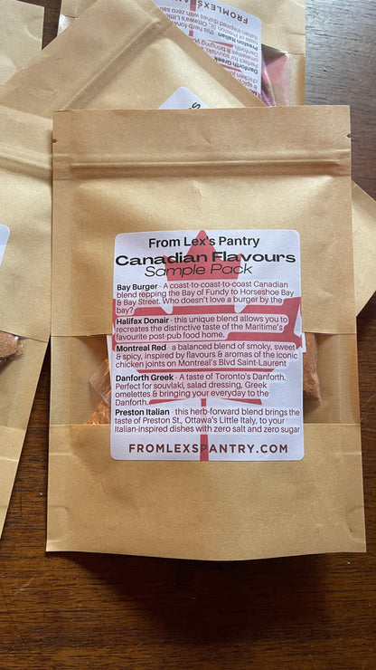 Pack d'échantillons de saveurs canadiennes