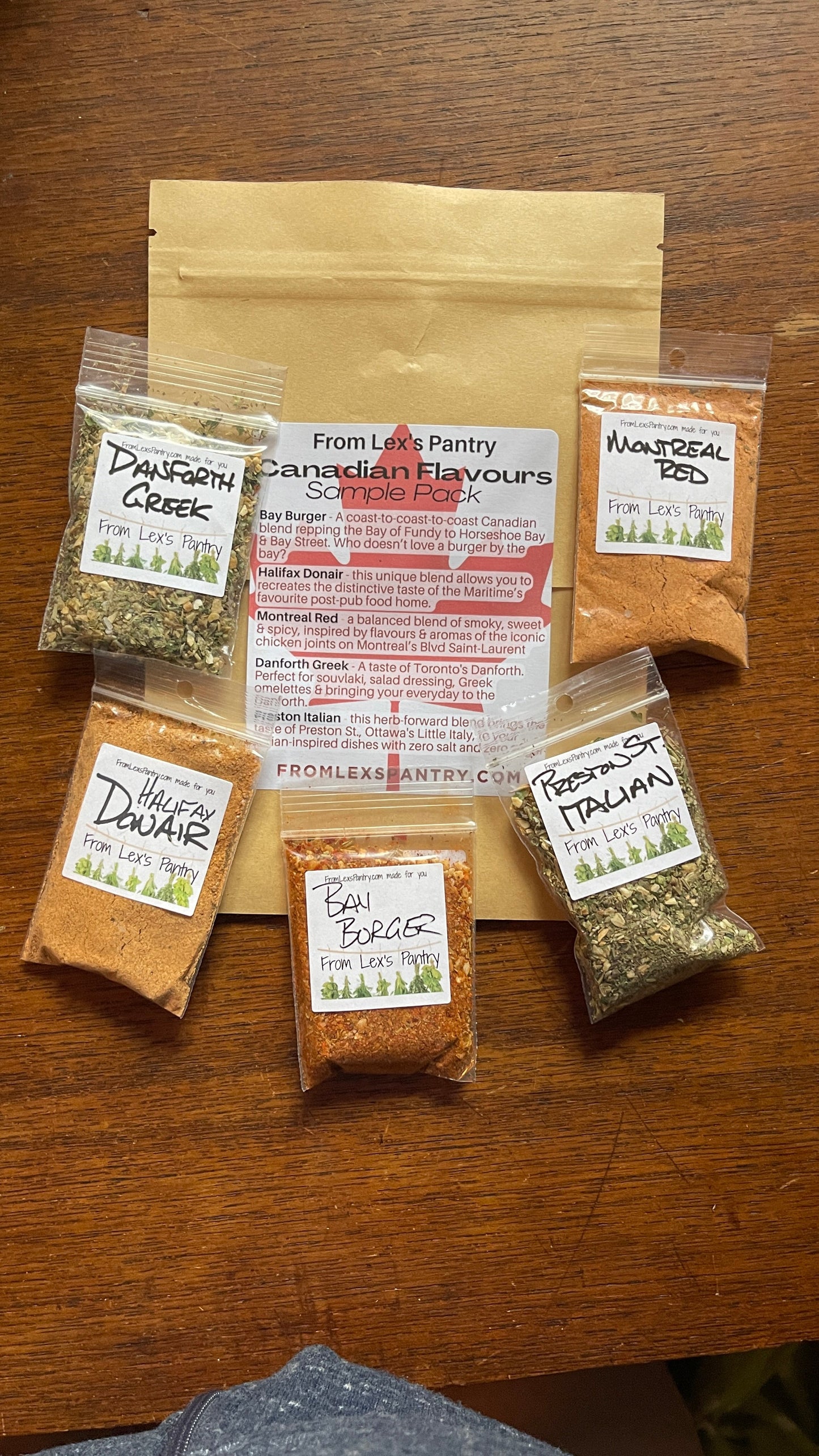 Pack d'échantillons de saveurs canadiennes